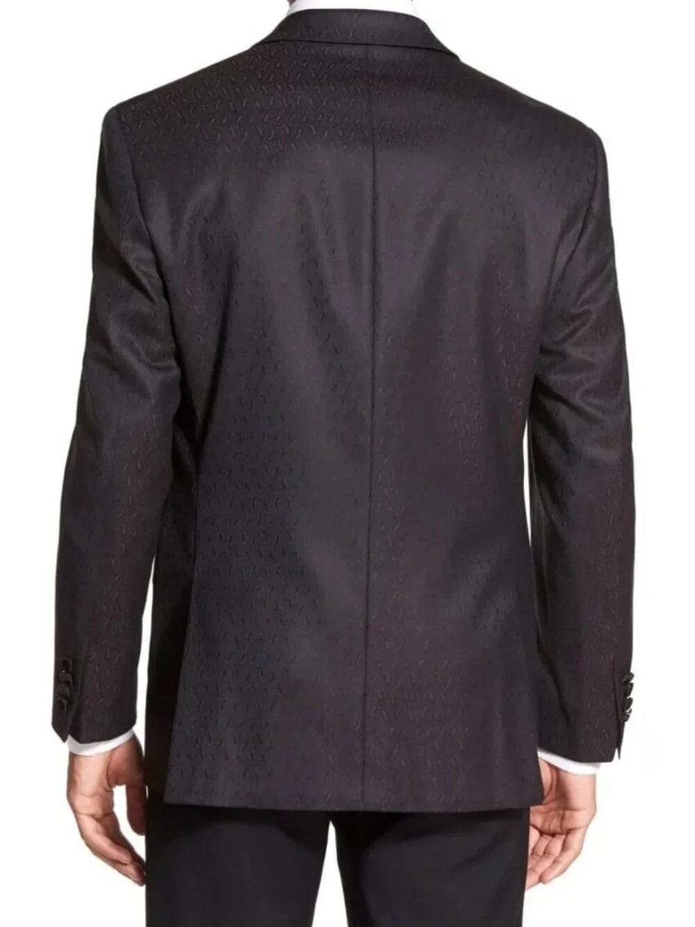 Andrew Marc New York Men's Paisley Pattern Wool Sport Coat, Dark Brown, 44R